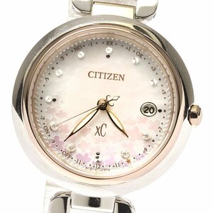  Citizen CITIZEN ES9465-68W/H060-T027270 XC XC mizu collection 25th memory solar radio wave lady's beautiful goods box * written guarantee attaching ._798348