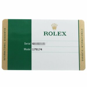 ロレックス ROLEX 179174 保証書 _1.5-15