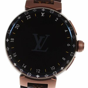  Louis * Vuitton LOUIS VUITTON QA02 tongue b-ru Horizon light up mat Brown quartz men's beautiful goods box * written guarantee attaching ._798622