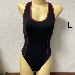 C196ストレッチ♪コットン系クロスバックの女子スポーツ水着レオタード♪アンダーやダイエットやフィットネスにも♪サイズL