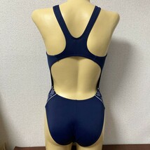 C282ストレッチ♪ネイビーの柄切替え女子競泳水着♪アンダーやコレクションや撮影会にも♪サイズLL_画像4