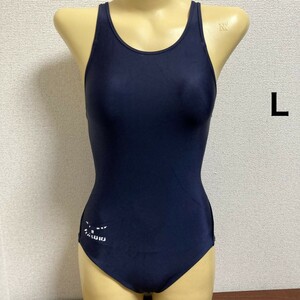 C349ミズノ♪ストレッチ♪シンプルネイビーの女子競泳水着♪アンダーやコレクションや撮影会にも♪サイズL