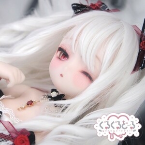 【ぐるぐる】DDH-29 SW肌 ドルフィードリーム MDD Dollfie Dream カスタムヘッド + 碁石アイ2種 + 舌パーツ パテ盛り ※難あり