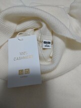 ★UNIQLO ユニクロ カシミヤ100% タートルネック ニット セーター 白ホワイト メンズ L_画像2