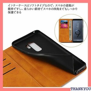 ☆ Galaxy S9 ケース SC-02K SCV38 ド機能 落ち着いた色 軽量 便利 レトロ ライトブラウン 14の画像5