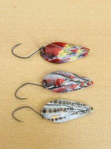 アルフレッド スプーン 2.5ｇ オリカラ 虹鱒 姫鱒 山女魚 中古3個セット ALFRED ALF JOINTER ジョインター WILD-1 ワイルドワン