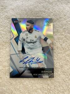 TOPPS FINEST CERTIFIED AUTOGRAPH ISSUE SERGIO RAMOS REAL MADRID Auto セルヒオ・ラモス　サッカー　サインカード　直筆サイン