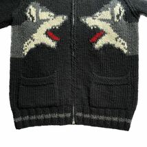 Vintage Cowichan Sweater カウチン セーター スウェット カーディガン ヴィンテージ ビンテージ ウルフ 狼 ハスキー アラスカ カナタ_画像3