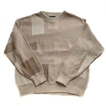 90s USA製 LANDS' END Vintage Cotton Knit ランズエンド コットンニット デザイン スウェット ニット セーター ヴィンテージ ビンテージ_画像1