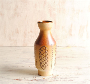 ドイツから ヴィンテージ 陶器の花瓶 花器 Art pottery フラワーポット 一輪挿し フラワーベース ミッドセンチュリー アンティーク_ig3686