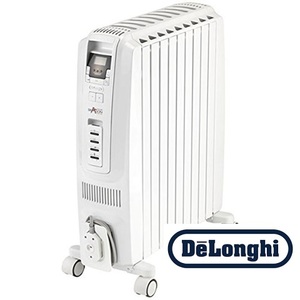 1221[M]綺麗♪通電確認済◆デロンギ DeLonghi◆ドラゴンデジタル オイルヒーター/DDQ0915-WH/ホワイト/暖房器具/リモコン 箱付♪