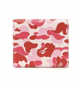 A BATHING APE ABC CAMO MINI WALLET PINK 財布