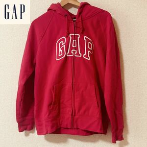 ★N■ GAP ギャップ レディース 長袖 パーカー XLサイズ ピンク ビビットカラー アウター フード付き スウェット トレーナー ロゴ 