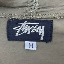 M■③ 80's 80年代 ビンテージ OLD STUSSY ステューシー メンズ ナイロン ベンチコート カーキ Mサイズ 黒タグ USA製 パーカー ジャケット _画像8