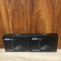 新品 高機能ワイヤレス集音器 able aid エイブルエイド フリークル freecle ABLE-AID-01 ノイズキャンセル ワイヤレス集音器 2個セット_画像1