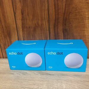 新品【New】Echo Dot (エコードット) 第5世代 - Alexa、センサー搭載、鮮やかなサウンド｜グレーシャーホワイト 2個セット