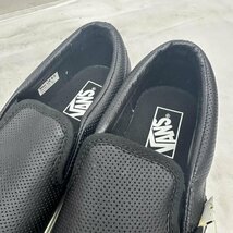 バンズ VN-0XG8DJ6 CLASSIC SLIP-ON Perf Leather クラシック レザー スリッポン スリッポン 26.5cm 黒 / ブラック_画像9