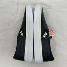 バンズ VN-0XG8DJ6 CLASSIC SLIP-ON Perf Leather クラシック レザー スリッポン スリッポン 26.5cm 黒 / ブラック_画像5