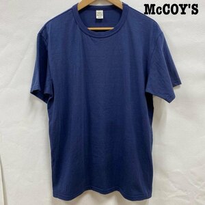 ザリアルマッコイズ McCOY'S 半袖 無地 Tシャツ コットン 日本製 NVY L アメカジ Tシャツ Tシャツ L 紺 / ネイビー 無地