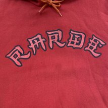 ラフアンドラゲッド ROUGH AND RUGGED 2019AW CHAMP HOODIE RED 3 パーカー パーカー 3 赤 / レッド ロゴ、文字 X プリント_画像7