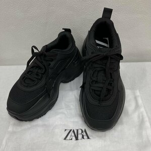 ザラ ZARA ザラ ダッドスニーカー チャンキーソール プリムソール 23.5cm 36 BLK スニーカー 23.5cm 黒 / ブラック 無地