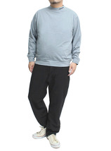 【新品】 4L ブルーグレー コンバース CONVERSE モックネック 長袖 Tシャツ メンズ 大きいサイズ 消臭 抗菌 ロゴ プリント ハイネック カッ_画像2