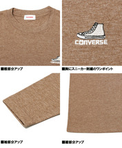 【新品】 3L レッド コンバース CONVERSE 長袖Tシャツ メンズ 大きいサイズ シューズ 刺繍 プリント クルーネック カットソー_画像6