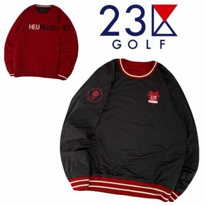 着用少 最高級 23区 GOLF 防風 蓄熱保温 リバーシブル スニードジャック ブルゾン ジャケット セーター レディースⅢ ゴルフウェア 240109