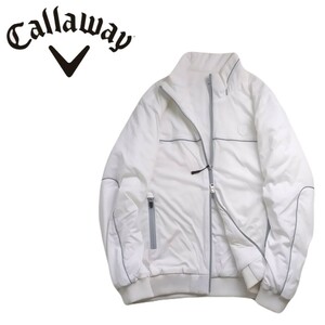 極美品 最高級 callaway 撥水防風 蓄熱保温 中綿入り ジャケット ブルゾン トラック ジャージ メンズM キャロウェイ ゴルフウェア 240136