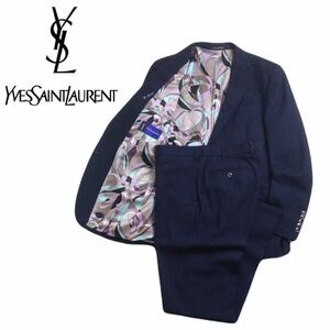 着用少 極美 ビスポーク Yves Saint Laurent フワフワ プッチ調 総柄 ウール スーツ 上下セット セットアップ メンズL イヴサンローラン X