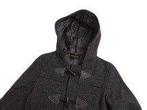 極美品 名作 2001年製 COMME des GARCONS メルトンウール ダッフルコート メンズ コムデギャルソン ビンテージ チャコールグレー 2312258_画像5