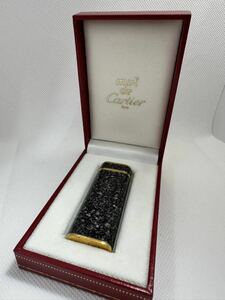 Cartier ガスライター 大理石柄 ケース付き着火確認済み