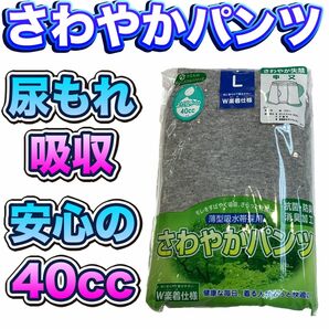 尿漏れパンツ さわやかパンツ 安心の４０cc ボクサータイプ（申又） Ｌサイズ ki009L