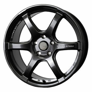 プリウス 50系/30系 ホイール 4本セット CROSS SPEED RS6 ダイヤモンドブラック 17インチ 7.5J+48 5H-100