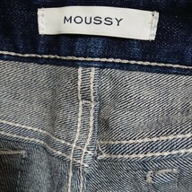 moussy マウジー スキニー テーパード ボトムス ジーンズ デニムパンツ インディゴ ブルー ダメージ加工 24 ストレッチ クロップド丈 人気_画像5