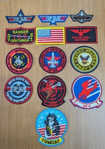 TOPGUN トップガン アイロン ワッペン 刺繍 ミリタリー エアフォース