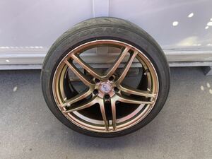 AVS MODEL5 モデル5 ADVAN アドバン YOKOHAMA ヨコハマ　18 × 9J +10 PCD114.3 5穴　1本　シバタイヤ　SHIBATIRE 235/40R18 シルビア　