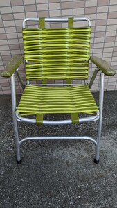 ビンテージ キャンプチェア アルミチェア ローンチェア チューブチェア キャンプ LawnChair 折り畳みチェア 椅子 