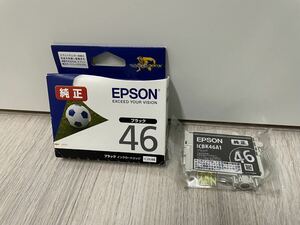 【未使用品】EPSON ICBK46 ICBK46A1 2個組 推奨期限2024.08 純正インク 黒/ブラック サッカーボール エプソン インクカートリッジ