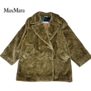 【1980年～1990年代ヴィンテージ】テディベアコート元ネタ 伊製 マックスマーラ MAX MARA テディベアコート 44 テディショートコート TEDDY