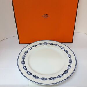 【美品】エルメス　プレート　シェーヌダンクル　22.5cm　箱付き 未使用品　HERMES ◆3105/高林店 T