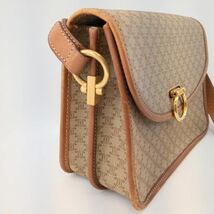 CELINE セリーヌ ショルダーバッグ マカダム レザー ベージュ系 程度B ヴィンテージ　ナイロンコート◆3107/SBS通り店_画像2