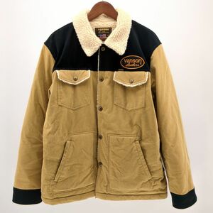 VANSON ランチジャケット ブラウン SIZE XL コーデュロイ 裏ボア バンソン ◆3109/宮竹店