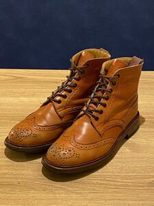 Tricker's トリッカーズカントリーウイングブーツUK6 茶 レザー