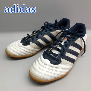 H■ adidas アディダス Super Sala スーパーサラ フットサルシューズ 28.0cm ホワイト×ネイビー スニーカー 靴 シューズ メンズ 中古品 