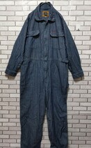 EVENRIVER（イーブンリバー）つなぎ服 L デニムカラー （Ju44） 長袖 作業服 作業着 DIYオールインワン_画像2