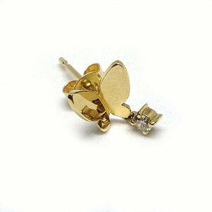 美品 アーカー アンパピヨン ブリリアン ダイヤモンド ピアス AHKAH K18 ダイヤモンド 0.03ct AK1951010400 【329125】