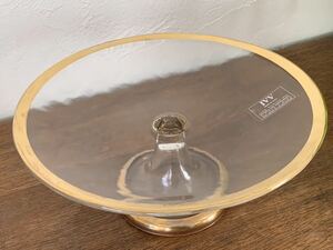  unused Italy made cake stand IVV glass 