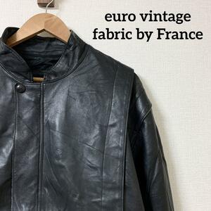 フレンチレザー デザインジャケット ユーロ 古着 vintage ヴィンテージ ビンテージ ヨーロッパ old euro USA アメリカ