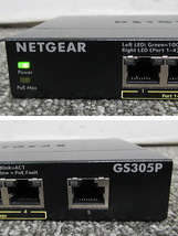 NETGEAR【中古】スイッチングハブ【GS305Pv2】ギガビット5ポート アンマネージスイッチ PoE+対応(63W)【送料無料】_画像3